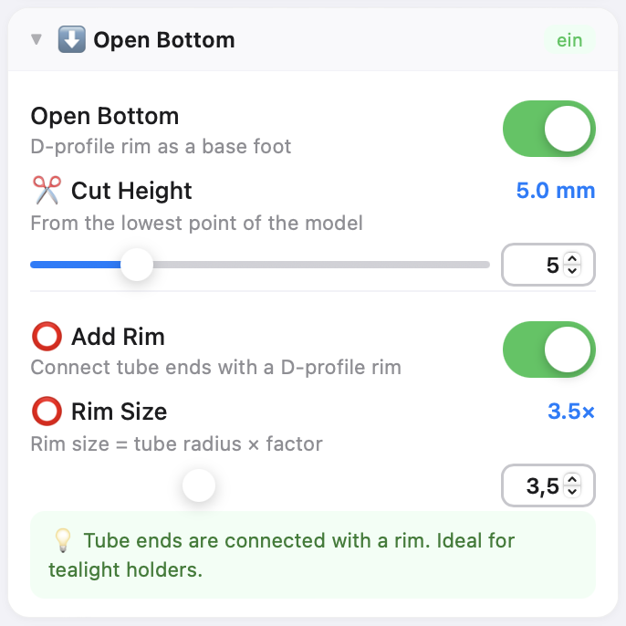 open bottom