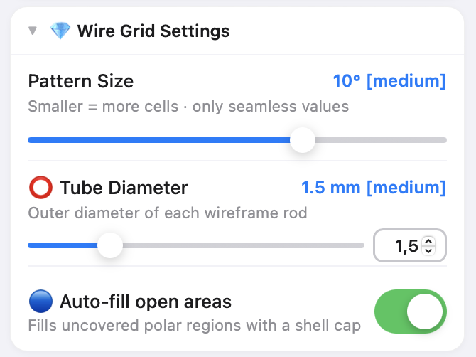 wire settings